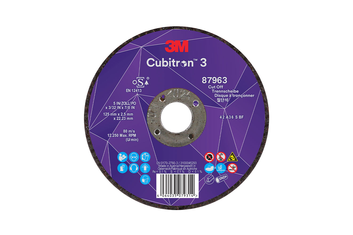 Cubitron 3 doorslijpschijf T42 36+
