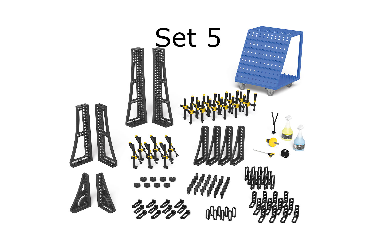 16 lastafel toebehorensets