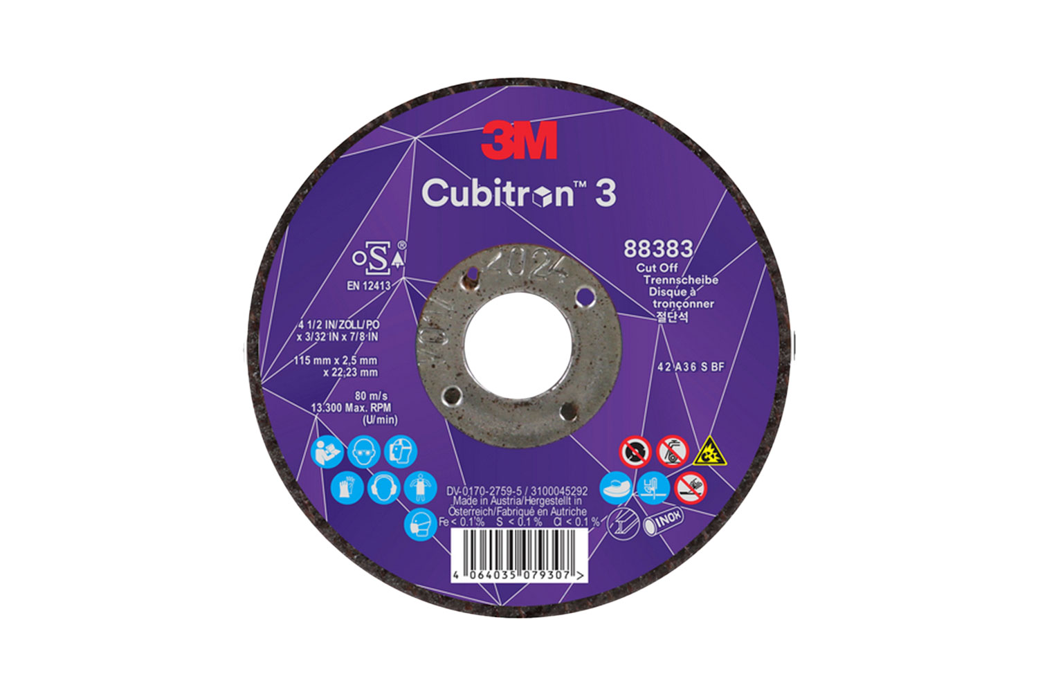 Cubitron 3 doorslijpschijf T42 36+