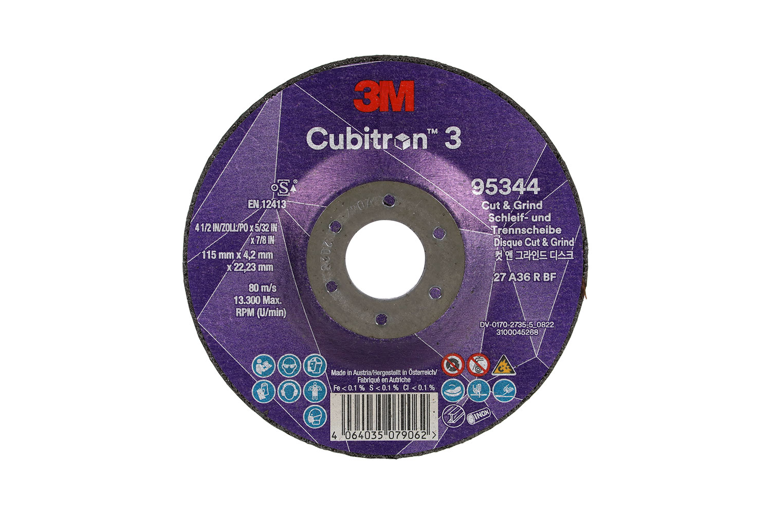 Cubitron 3 Cut & Grind-schijf T27 36+