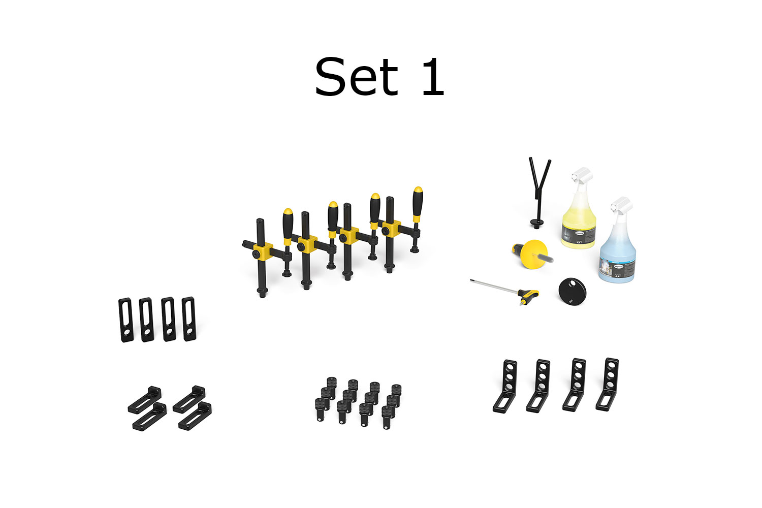 16 lastafel toebehorensets